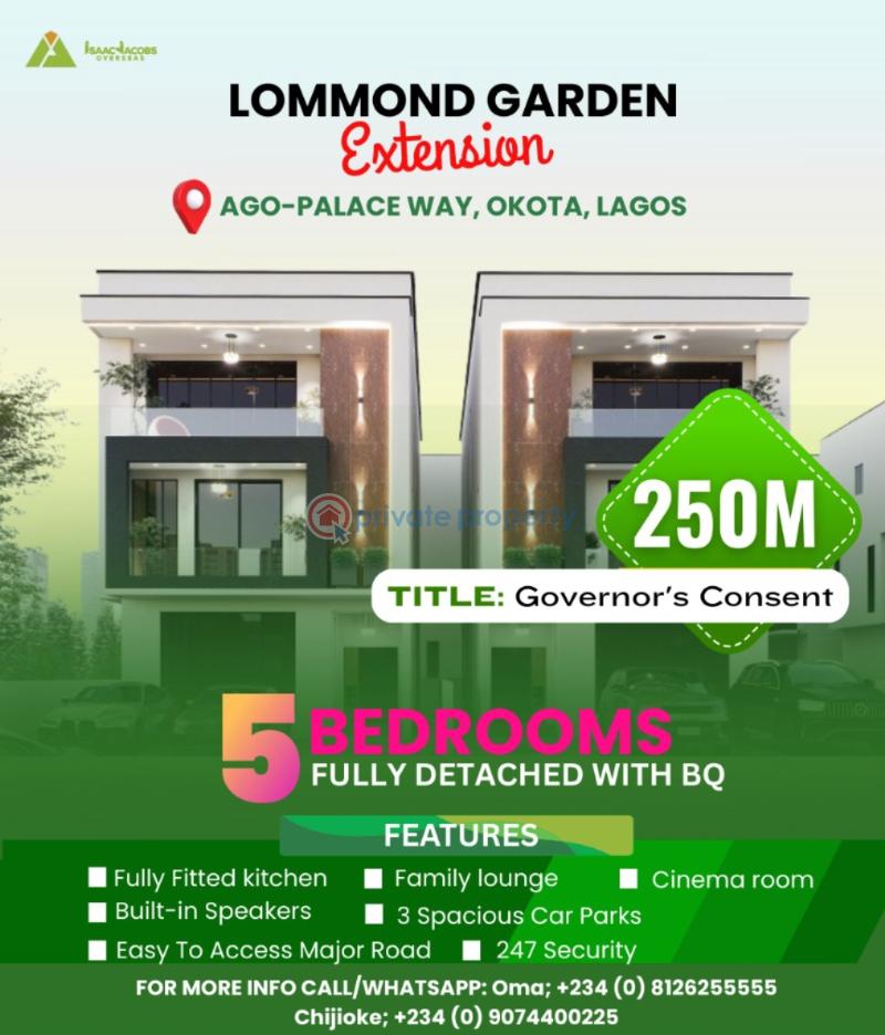5 bedroom Duplex For Sale Lomon Gardens Ago Palace Okota Lagos Ago Palace Isolo Lagos
