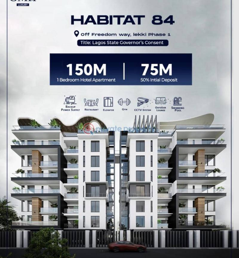 1 bedroom Block Of Flats For Sale The Habitat Apartment Lekki Phase 1 Lekki Phase 1 Lagos