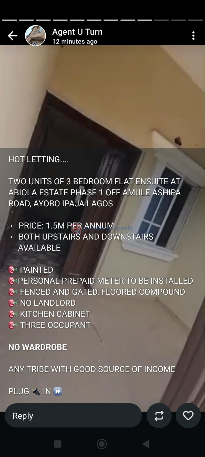 3 bedroom Block Of Flats For Rent Abiola Estate Phase 1 Off Amule Ashipa Road Ayobo Baruwa Ipaja Lagos - 0
