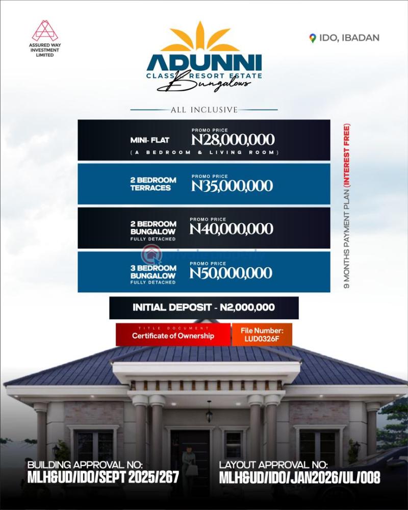 2 bedroom Detached Bungalow For Sale Ido Town Ibadan Oyo - 4