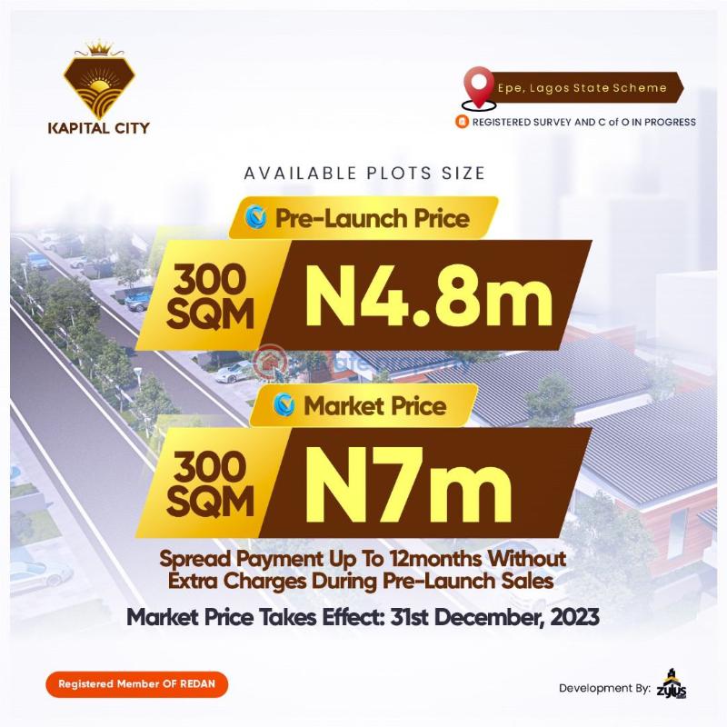 Commercial Land For Sale Secured Estate In Kapital City Epe Lagos - 1