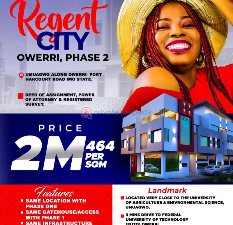 Land For Sale Regent City Phase 2 Located 4min Drive From Obinze