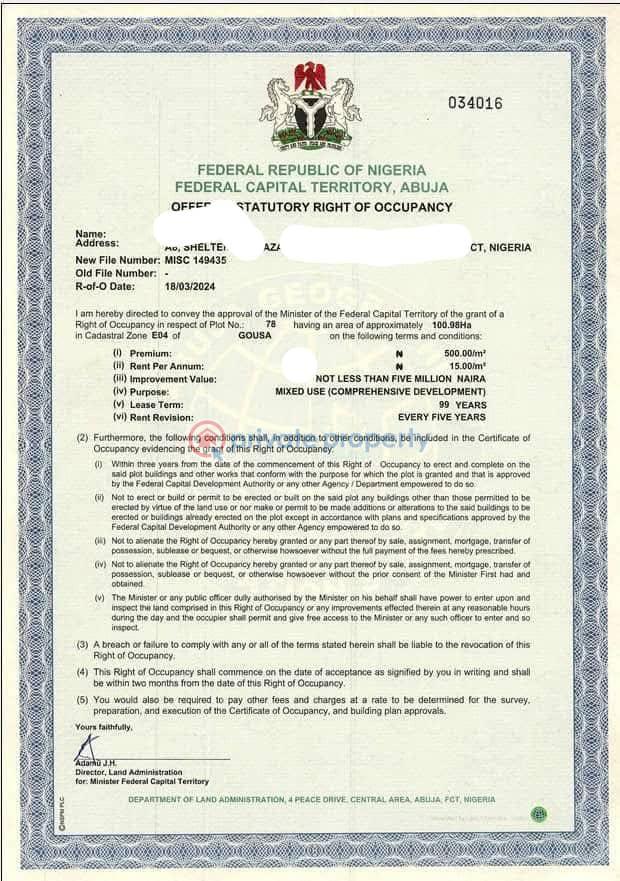 Commercial Land For Sale Gosa Abuja Idu Abuja Phase 4 
