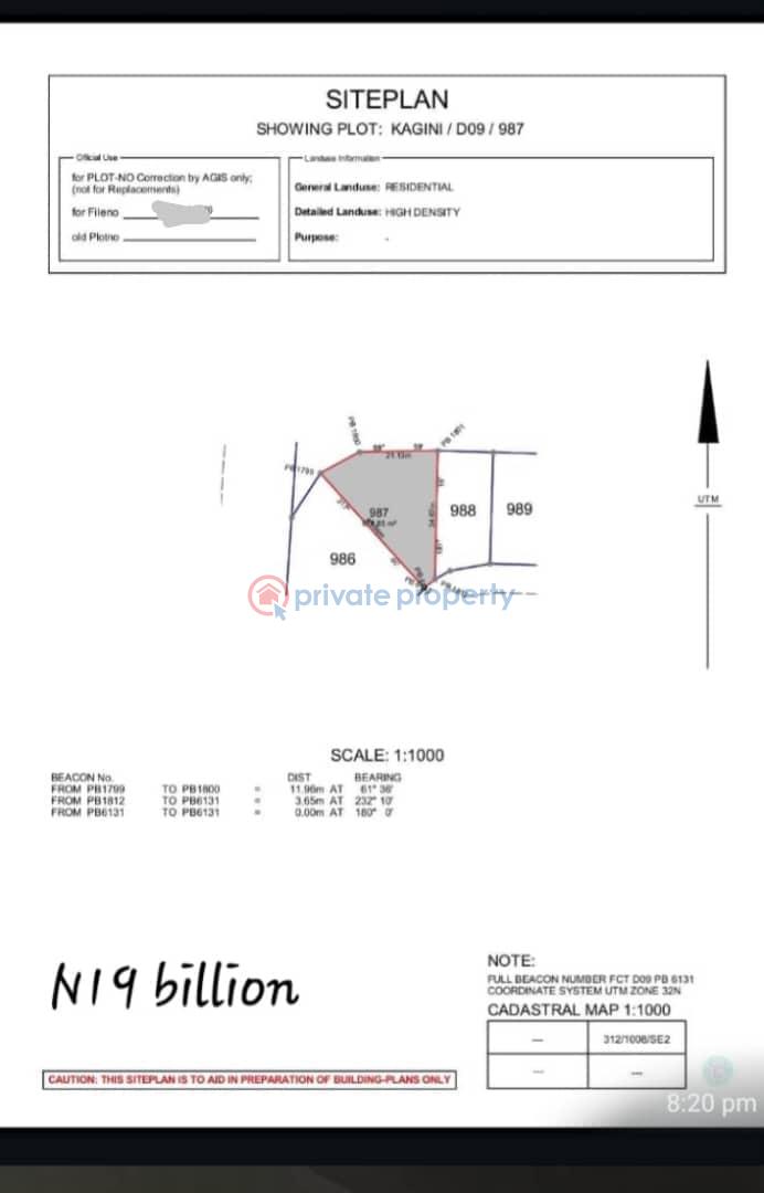 Mixed use Land For Sale Kagini Kubwa Abuja Phase 4 