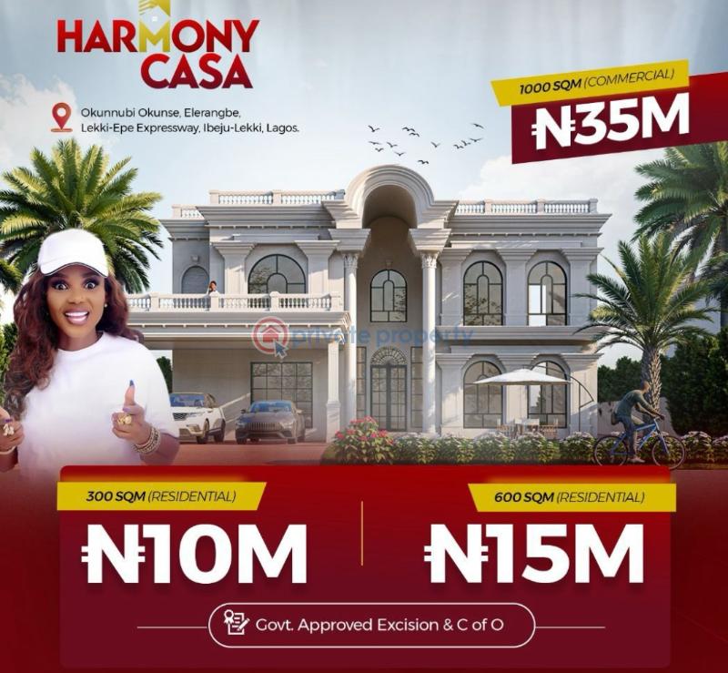 Commercial Land For Sale Elerangbe, Harmony Casa, Ibeju Lekki Eleran Igbe Ibeju-Lekki Lagos - 0