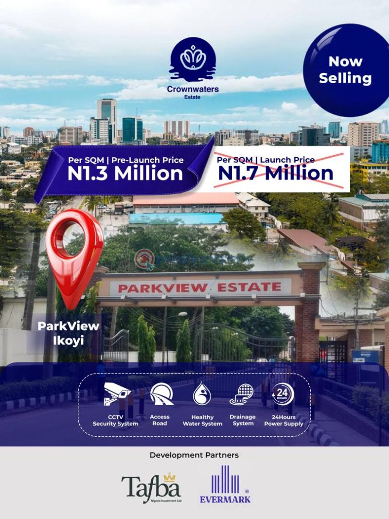 Residential Land For Sale Crown Waters Estate Inside Parkview Estate Ikoyi Lagos