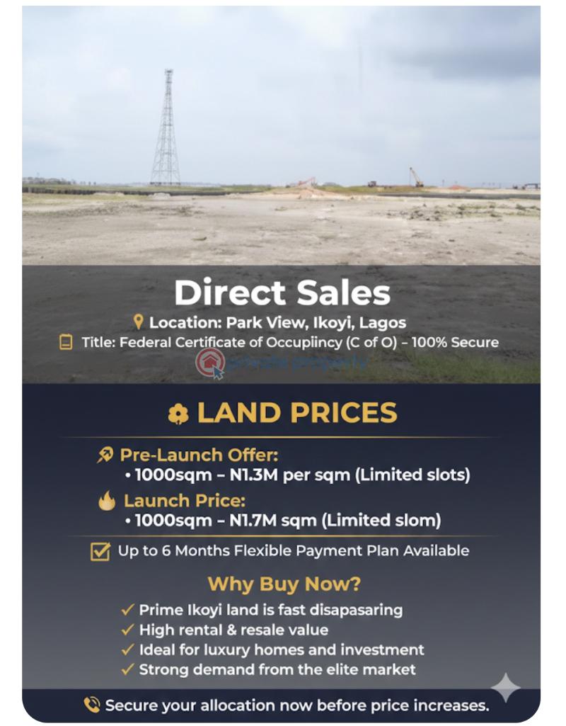 Residential Land For Sale Parkview/crown Water Estate Parkview Estate Ikoyi Lagos - 0