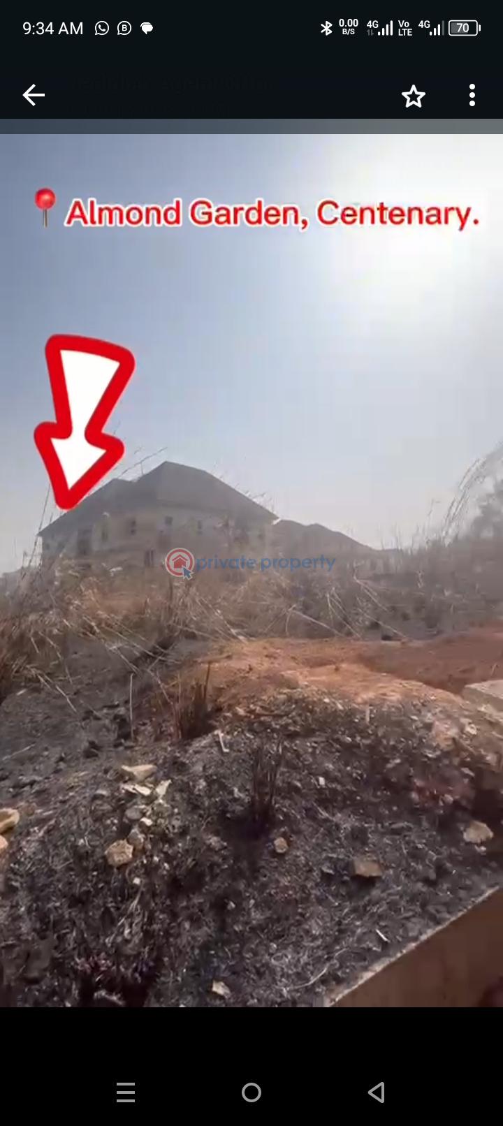1100sqm double corner plot - 2 Residential Land For Sale Almond Garden Estate Centenary Enugu Area  - 2