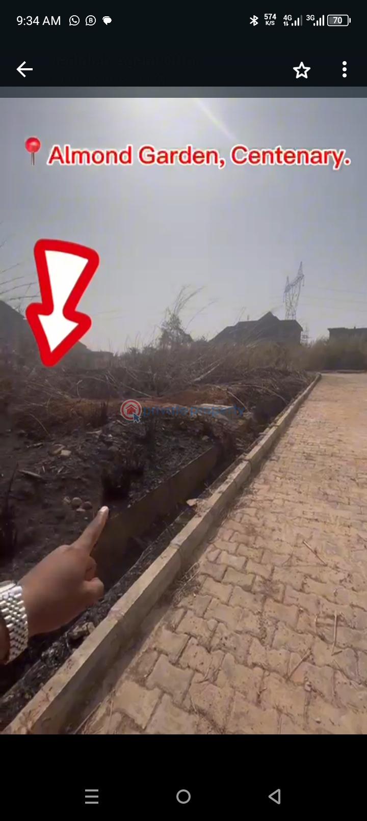 1100sqm double corner plot - 4 Residential Land For Sale Almond Garden Estate Centenary Enugu Area  - 4