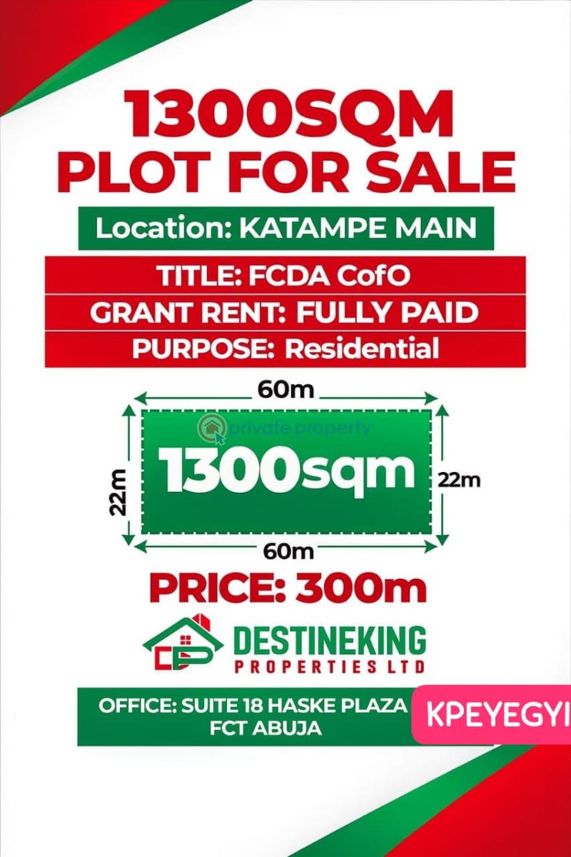 Residential Land For Sale Private Housing Estate Katampe Main Abuja Phase 2 