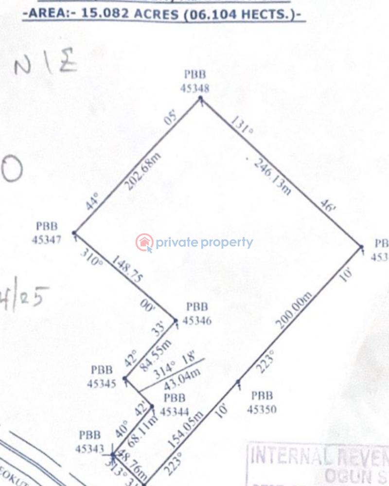 Industrial Land For Sale Along Sagamu/abeokuta Expressway Close To International Brewery Obafemi Owode Ogun