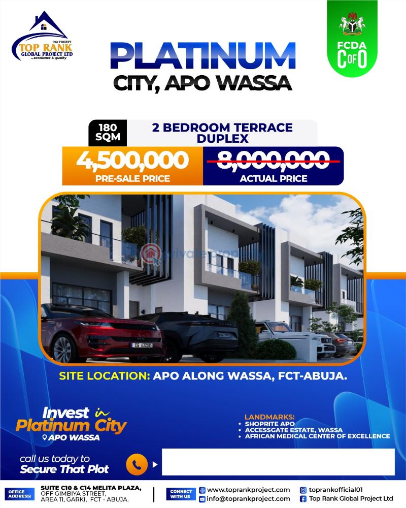 2 bedroom Residential Land For Sale Along Apo Wasa Apo Abuja Phase 2 
