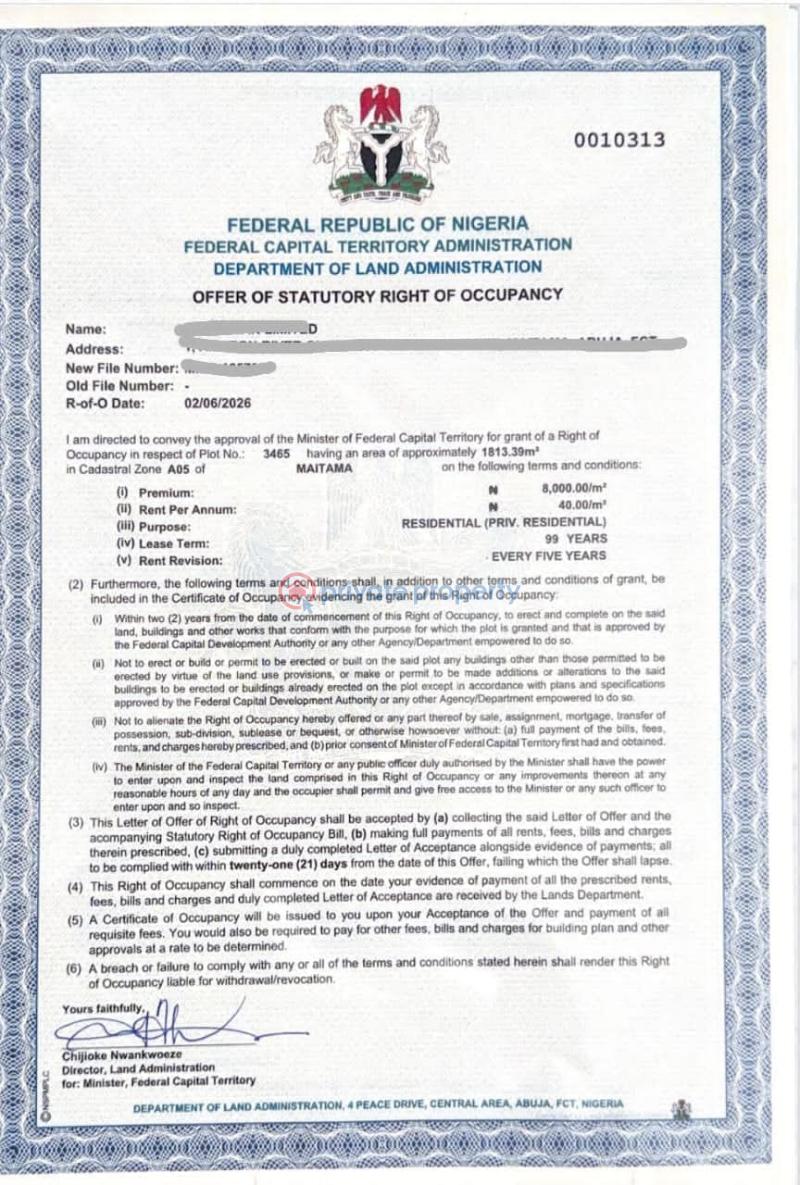 10 bedroom Mixed use Land For Sale Off Ibb Way, Maitama Abuja Phase 1 
