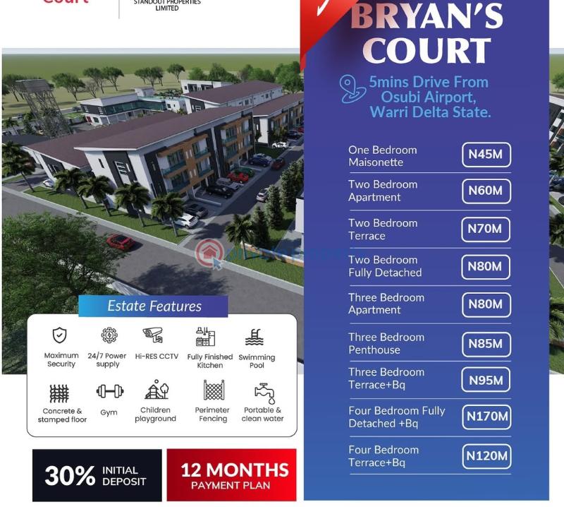 2 bedroom Block Of Flats For Sale 5 Minutes Drive From Osubi Airport, Bryan Court Warri Delta - 1
