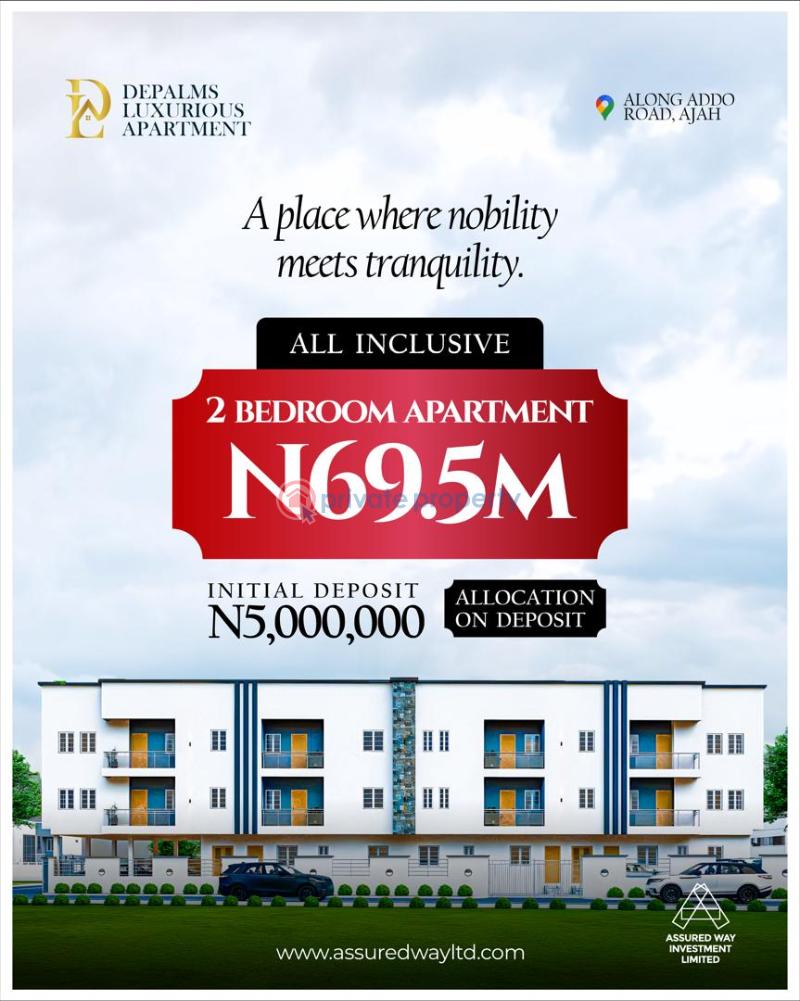 2 bedroom Block Of Flats For Sale De Palm Luxurious Apartment Infinity Estate Along Addo Road, Ajah Addo Ajah Lagos - 0