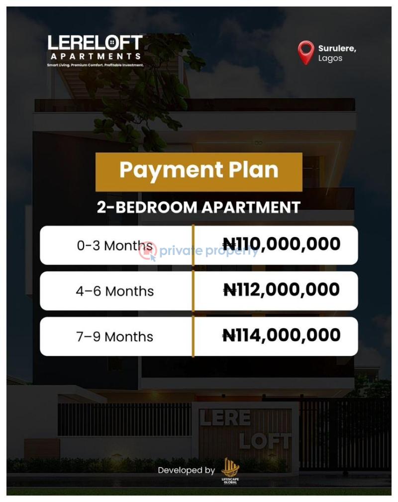 2 bedroom Block Of Flats For Sale Lereloft Apartment Aiyetoro Aguda Surulere Lagos Aguda  Surulere Lagos - 1