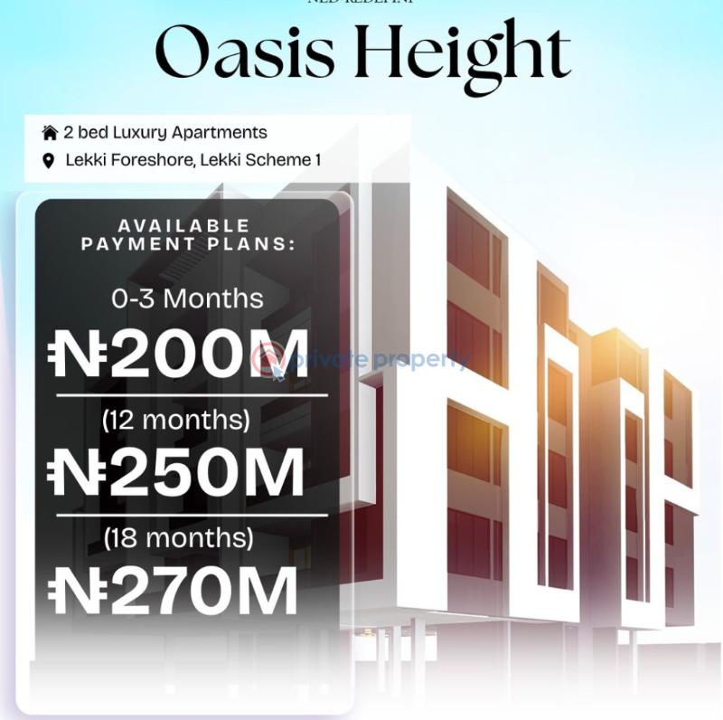 2 bedroom Block Of Flats For Sale Lekki 1 Oasis Heights Lekki Phase 1 Lagos