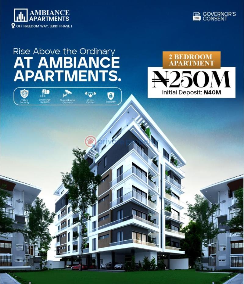 2 bedroom Penthouse For Sale Ambiance Apartments, Off Freedom Way, Lekki Phase 1 Very Close To ✔️ The Dome Church / This Present House ✔️ Vfs Global Visa Application Centre ✔️ Purple Lekki Shopping Mall ✔️ Richmond Pearl Estate ✔️ Periwinkle Lifestyle Estate Lekki Phase 1 Lagos
