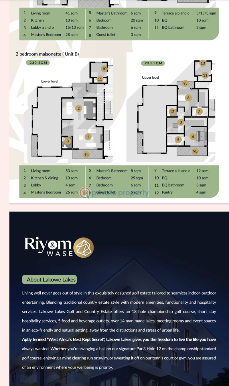 2 bedroom Maisonette For Sale Lakowe Lakowe Lakes Lakowe Ajah Lagos - 1