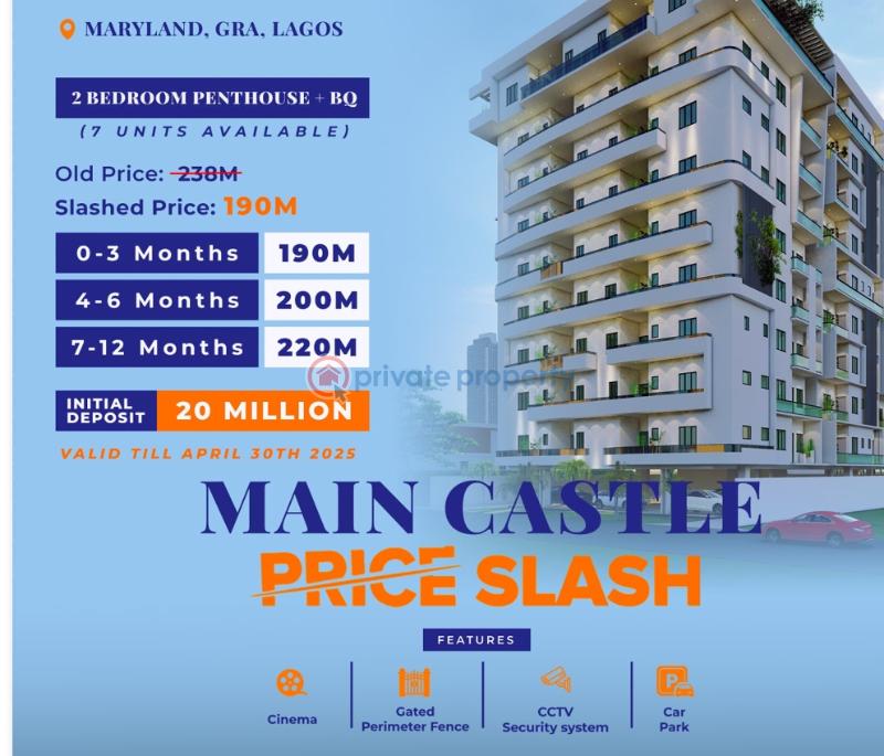 2 bedroom Block Of Flats For Sale Main Castle Apartment Maryland Ikeja Lagos