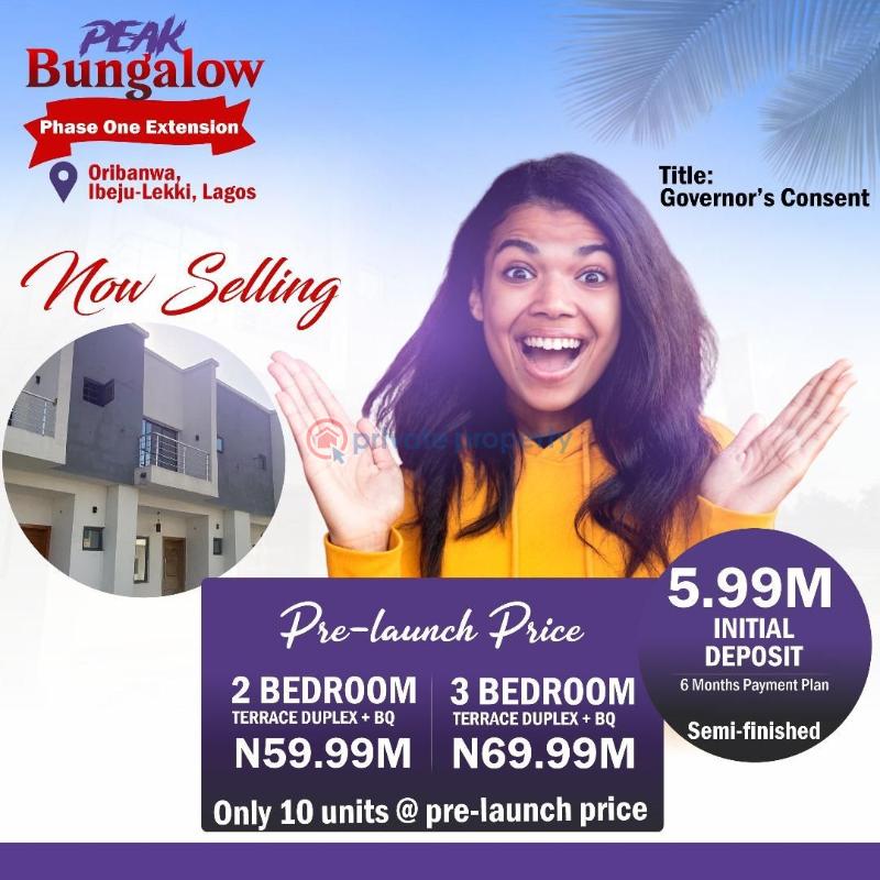2 bedroom Terraced Duplex For Sale Oribanwa, Ibeju Lekki Oribanwa Ibeju-Lekki Lagos