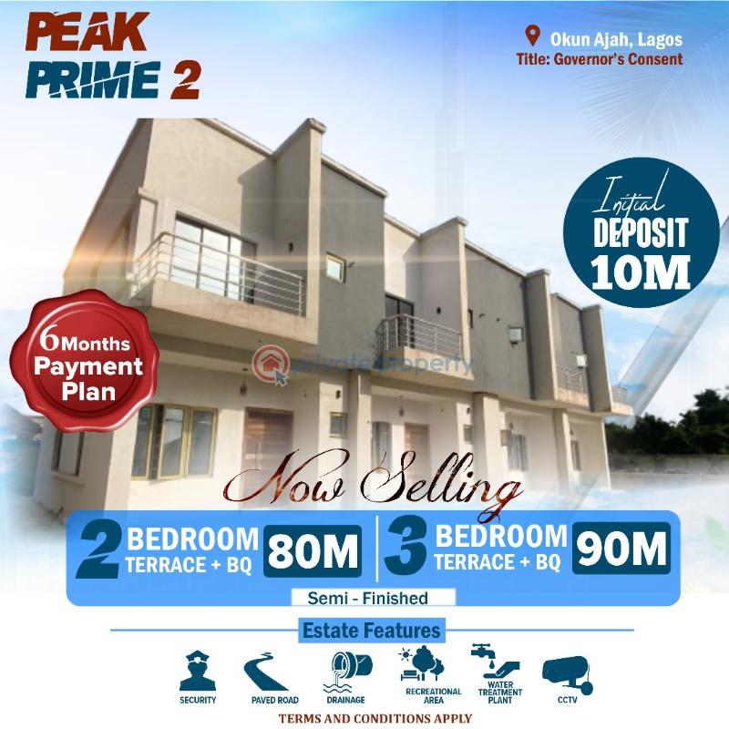 2 bedroom Terrace For Sale Okun Ajah Peak Prime 2 Okun Ajah Lagos