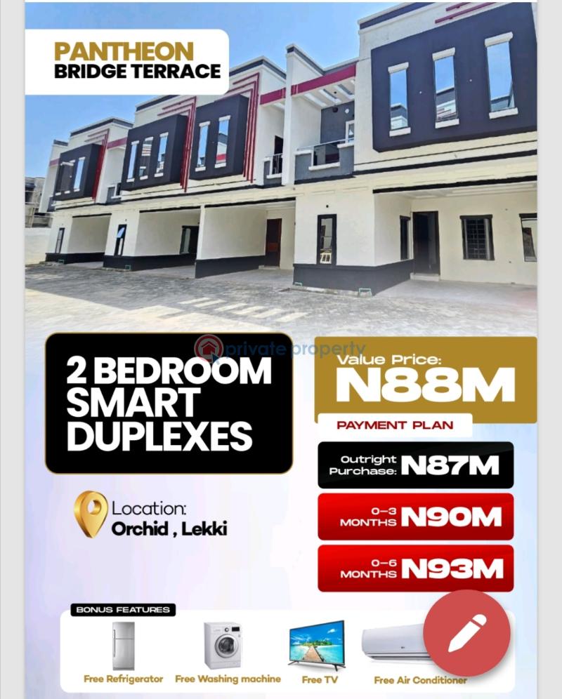 2 bedroom Terrace For Sale Orchid Road Pantheon Bridge Lafiaji Lekki Lagos