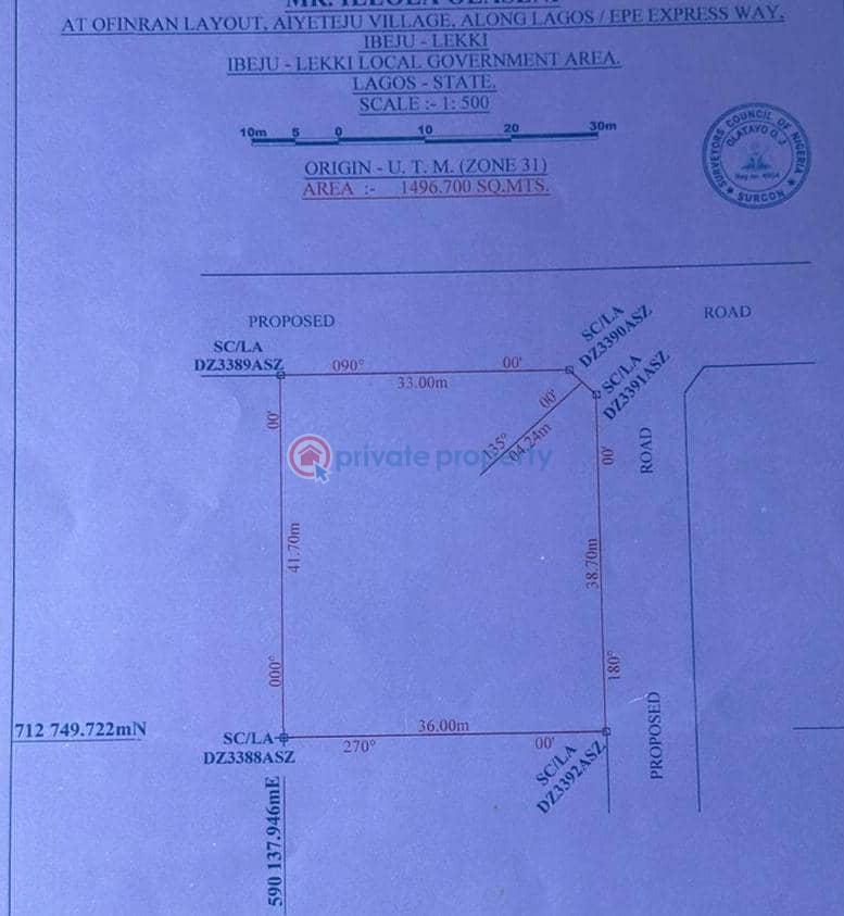 2 plots of land Land For Sale Aiyeteju Village Before Eleko, Ibeju-Lekki Lagos