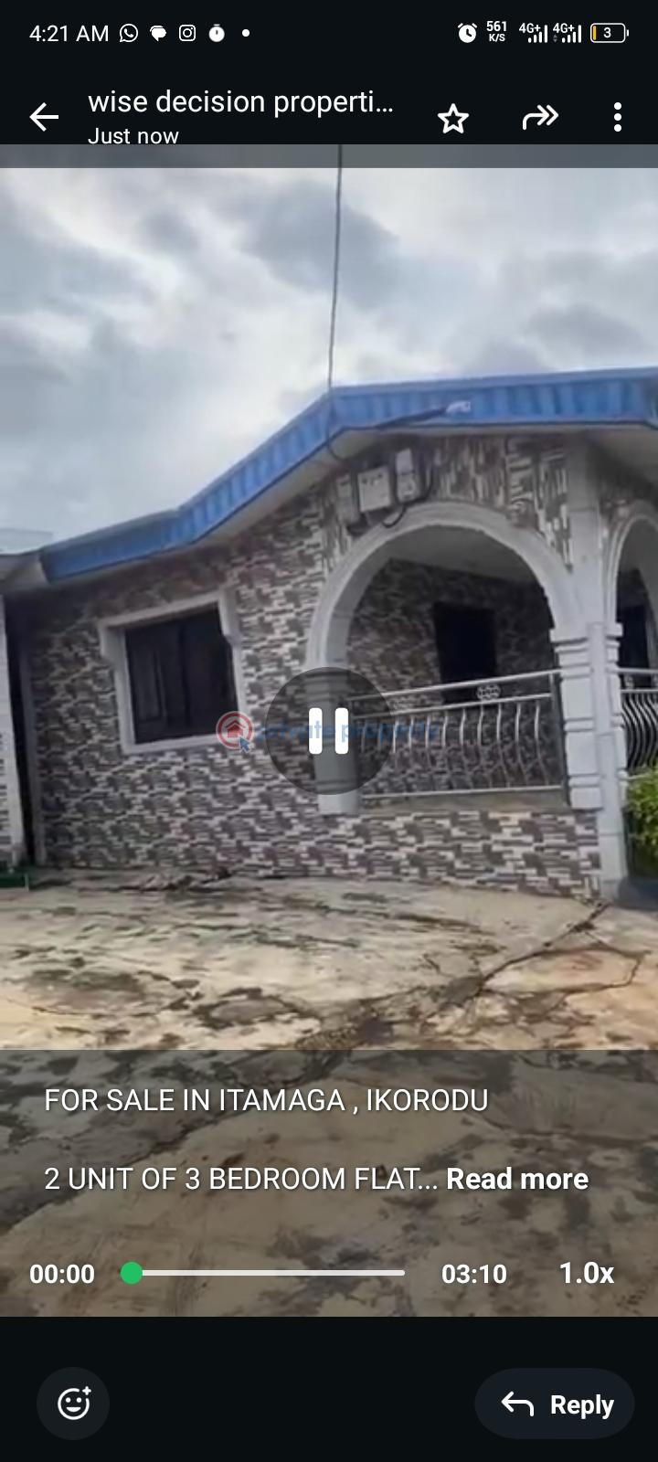 Bungalow For Sale Itamaga , Ikorodu. Treckable To Bus Stop Ikorodu Lagos - 2