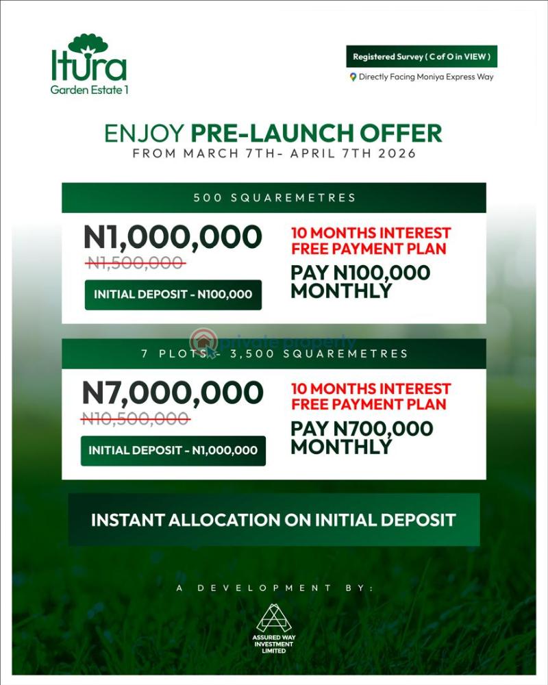 Mixed use Land For Sale Itura Garden Directly Facing Moniya Road Moniya Ibadan Oyo - 9
