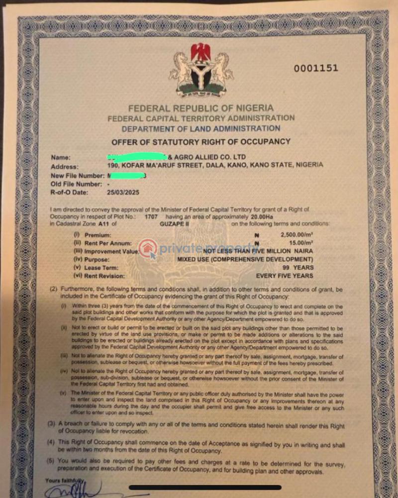 Residential Land For Sale Guzape 2 Guzape Abuja Phase 1 