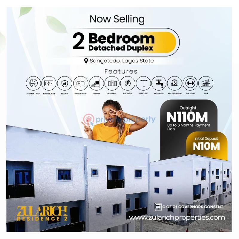 2,3 bedroom apartment in an estate 2 bedroom Detached Duplex For Sale Lagos Business School Monastery Road Sangotedo Lagos