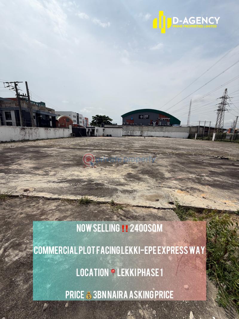 2400sqm of commercial plot facing lekki-epe express way - 0 Mixed use Land For Sale Lekki Phase 1 Lagos - 0