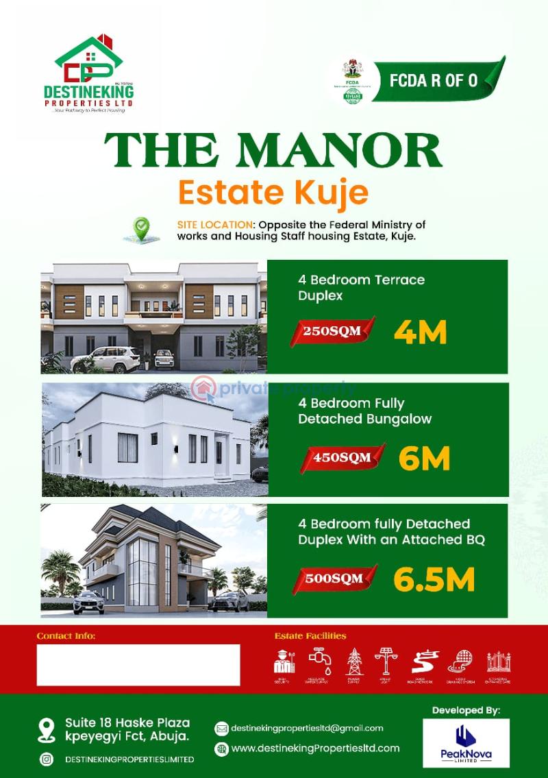 4 bedroom Residential Land For Sale Opposite The Federal Ministry Of Works And Housing Estate Kuje , Abuja Kuje Abuja Phase 4 