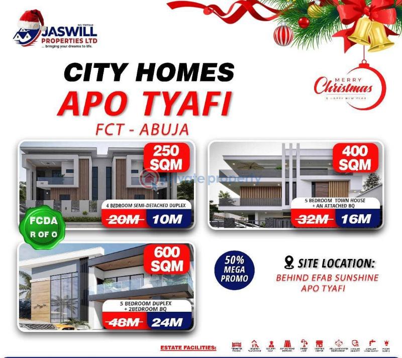 4 bedroom Residential Land For Sale Sharing Fence With Efab Sunshine Estate Apo Tyafi Apo Abuja Phase 2 