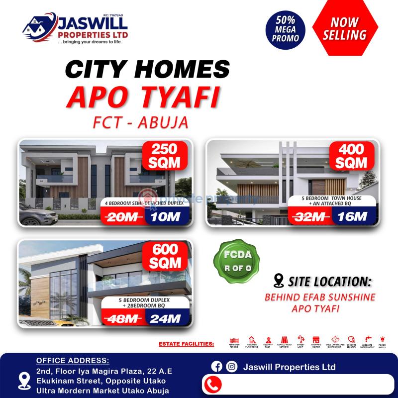 4 bedroom Residential Land For Sale Behind Efab Sunrise Estate Apo Abuja Phase 2 