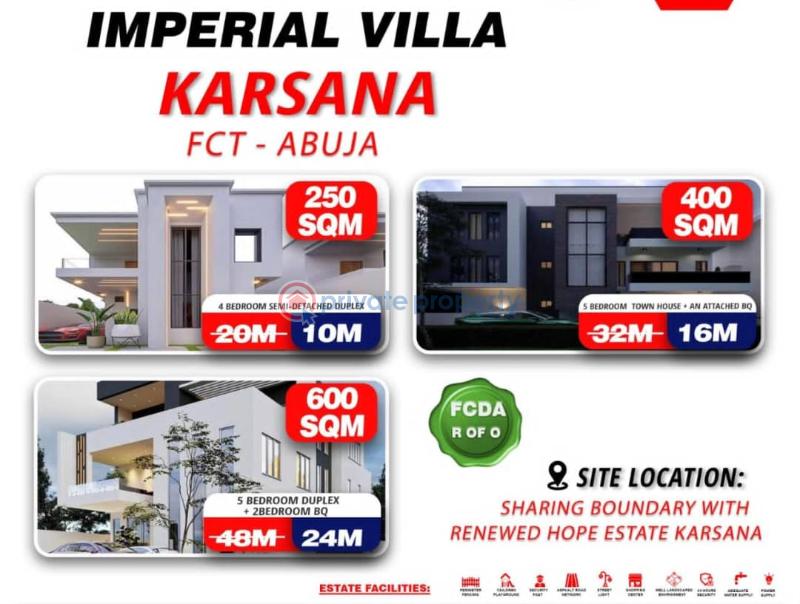 4 bedroom Residential Land For Sale Behind Renewed Hope Estate Karsana Abuja Phase 3 