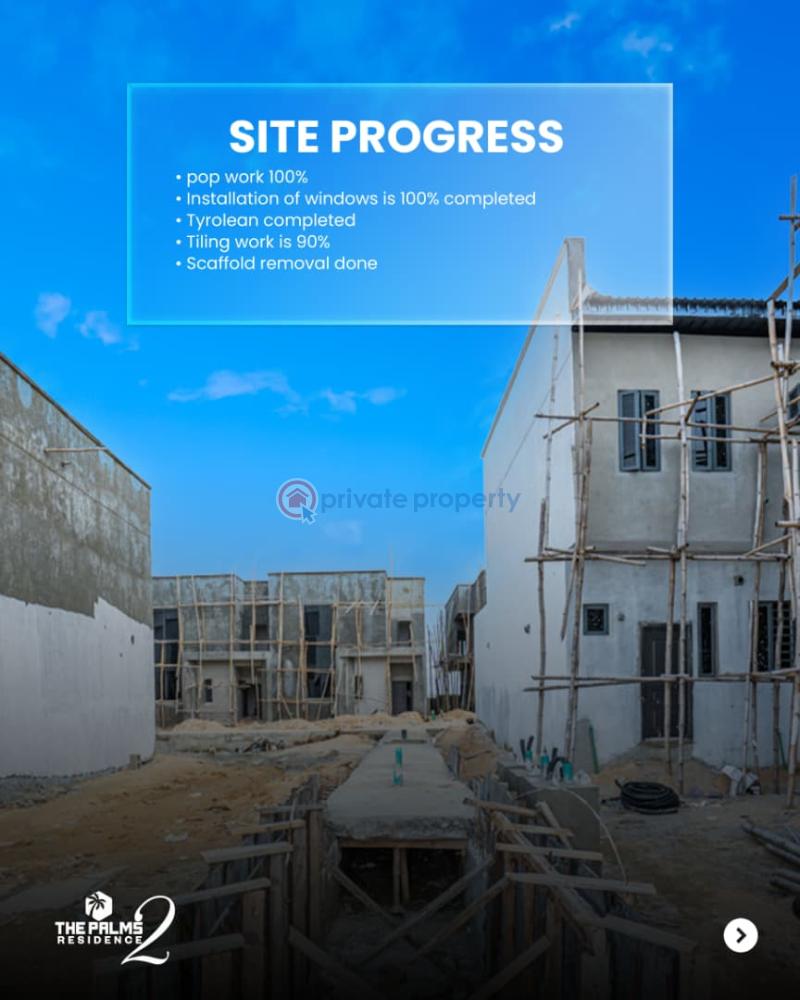 3 bedroom Terraced Duplex For Sale The Palms Residence Phase 2 In Ogombo Very Close To Abraham Adesanya Estate, Lekki Scheme 2, Vgc (victoria Garden City), Lagos Business School (lbs), Reddington School Ogombo Ajah Lagos - 1