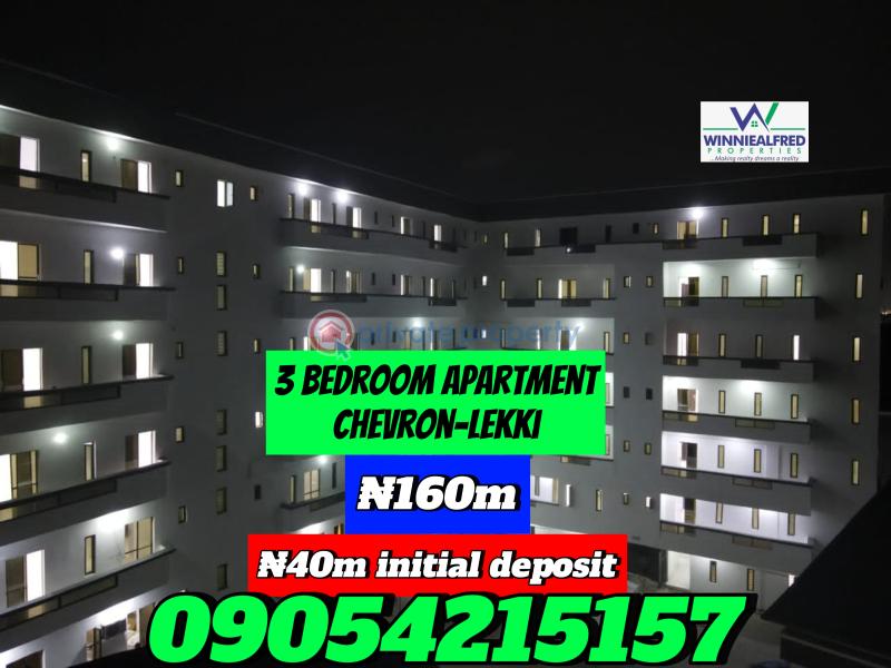 3 bedroom Block Of Flats For Sale Chevron Drive Lekki Lagos - 0