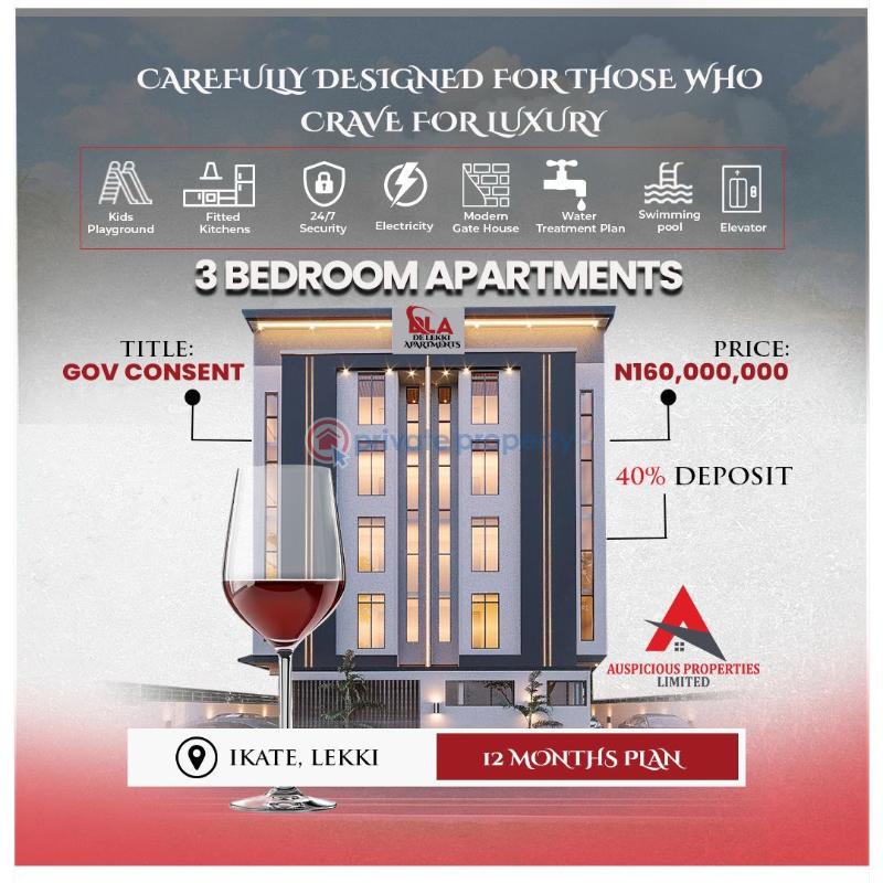 3 bedroom Block Of Flats For Sale Ikate De Apartment Lekki Ikate Elegushi Lekki Lagos - 3