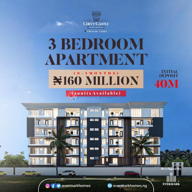 3 bedroom Block Of Flats For Sale Chevron Drive Lekki Lagos - 1