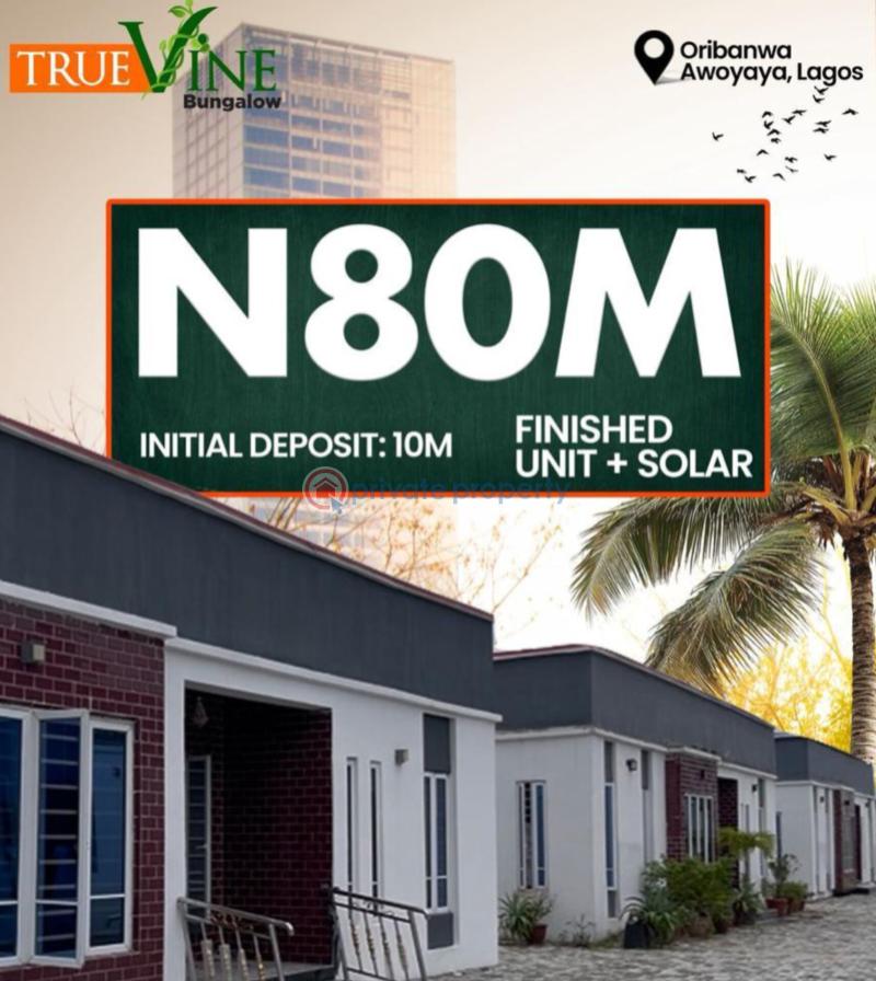 3 bedroom Detached Bungalow For Sale True Vine Bungalows Oribanwa Lakowe Ibeju Lekki Lakowe Ajah Lagos - 0
