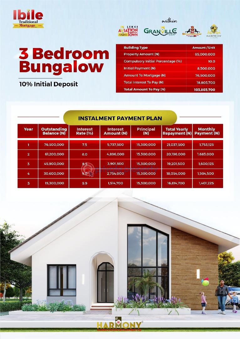 3 bedroom Bungalow For Sale The Ibile Traditional Mortgage Housing: Choose From Premium Homes In Our Prestigious Estates: 📍 Granville Estate: Serenity Meets Sophistication 📍 Lekki Aviation Town: Where Urban Living Meets Neighborhood Charm 📍 The Parliament Estate: Affordable Luxu Ibeju-Lekki Lagos - 5
