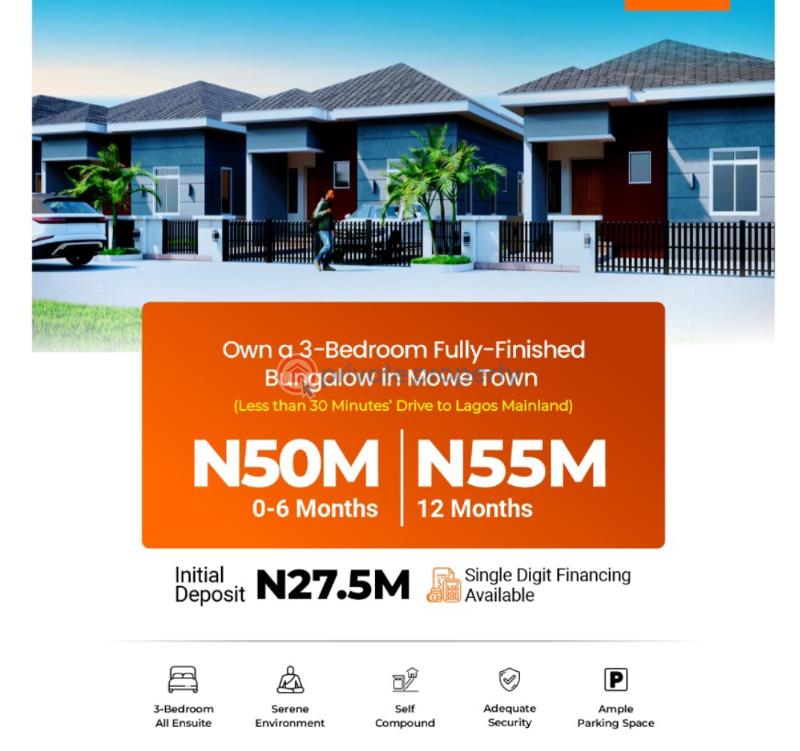 3 bedroom Bungalow For Sale Almond County Mowe Town Mowe Ogun area 