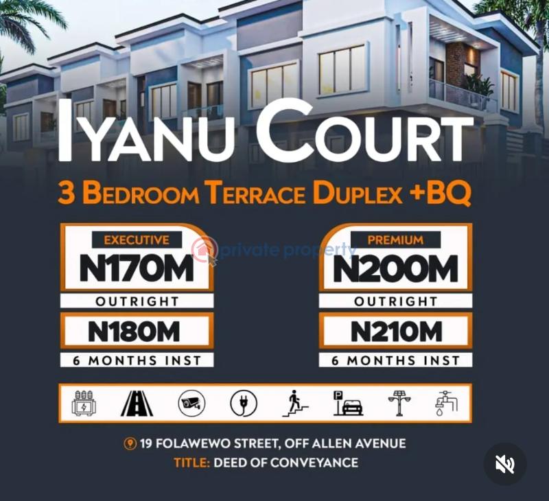 3 bedroom Duplex For Sale Off Allen Avenue Iyana Court Allen Avenue Ikeja Lagos
