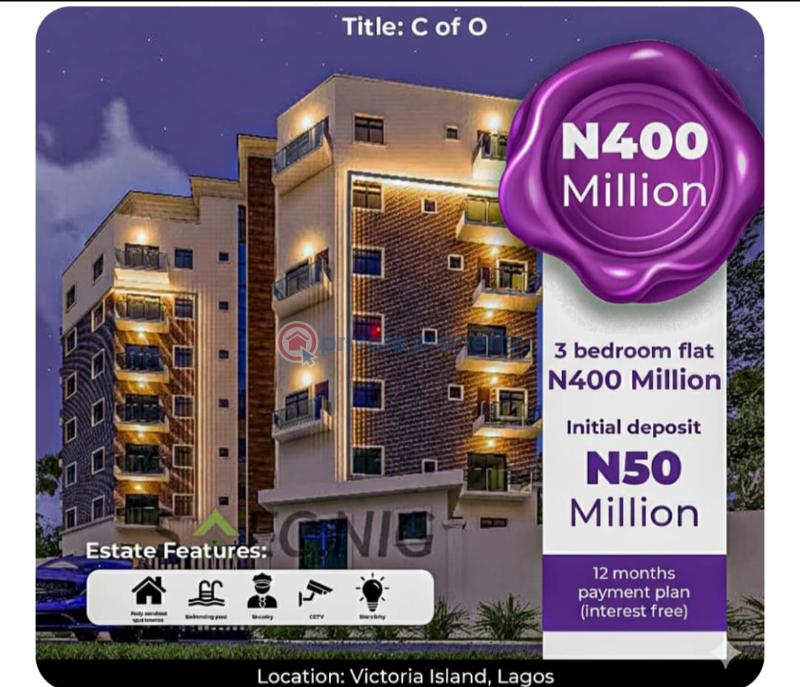 3 bedroom Block Of Flats For Sale By Ligalli Ayorinde 1618 Estate Victoria Island Lagos