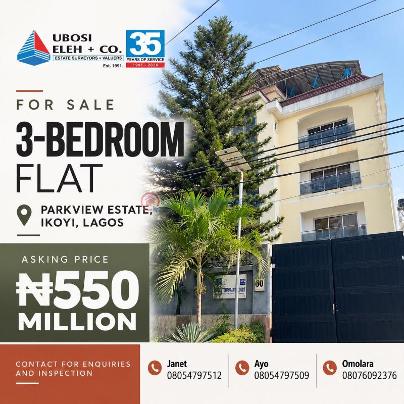 3 bedroom House For Sale Parkview Estate Ikoyi Lagos