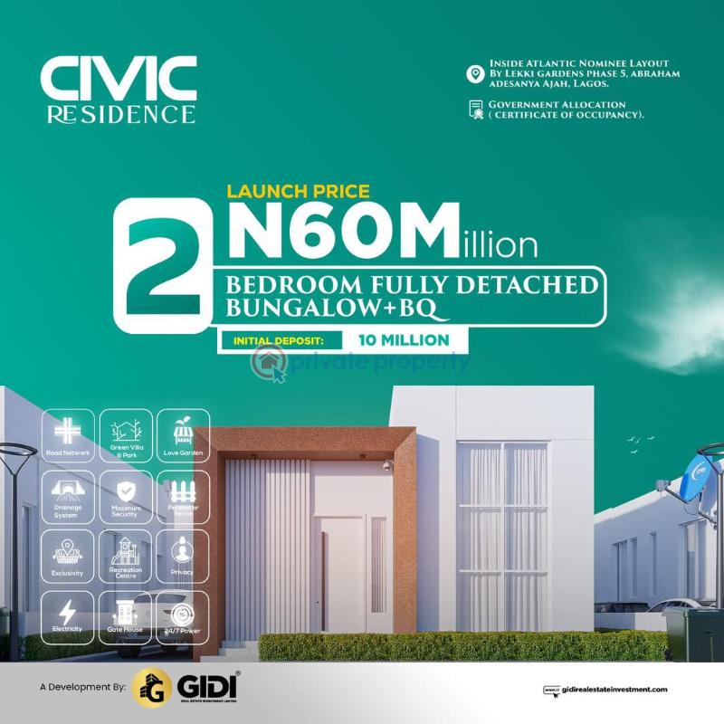 3 bedroom Detached Duplex For Sale Inside Atlantic Nominee Layout, Abraham Adesanya By Lekki Gardens Phase 5, Ajah, Lagos. Abraham Adesanya Ajah Lagos - 2