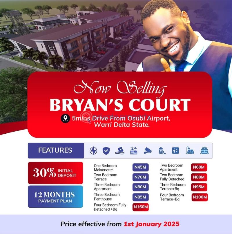 3 bedroom Penthouse For Sale 3 Minutes Drive From Osubi Airport Bryan Court Warri Delta - 0