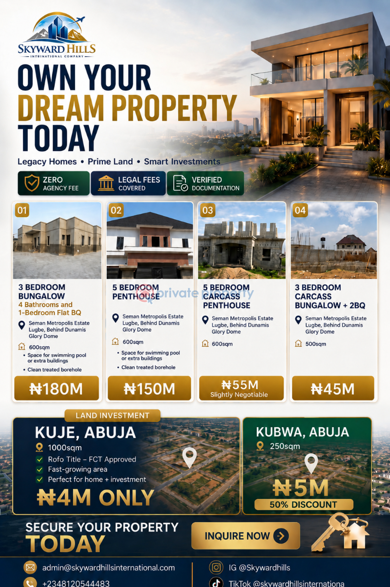 3 bedroom Bungalow For Sale Seman Metropolis Estate Lugbe, Behind Dunamis Glory Dome Lugbe Abuja Phase 4  - 2